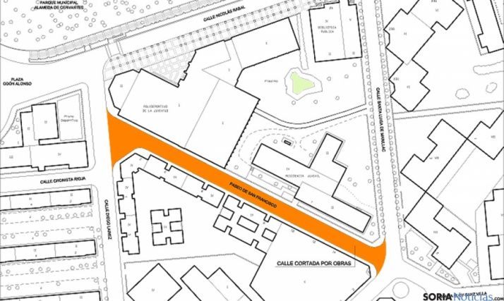 El tramo cortado al tráfico.