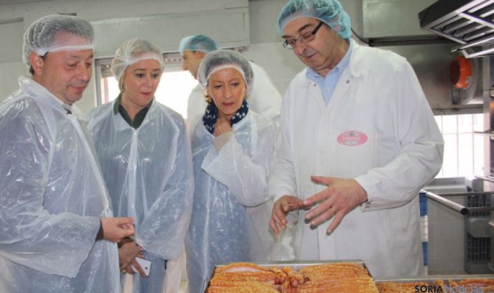 Sainz en la visita a Moreno Saez