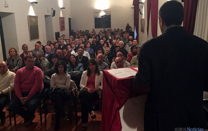 El salón de actos del palacio de los Castejones este miércoles. 