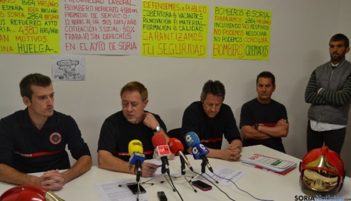 Bomberos de Soria en rueda de prensa