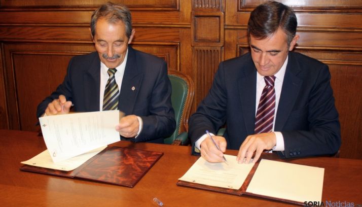 José Luis Molina (izda.) y Antonio Pardo este viernes.