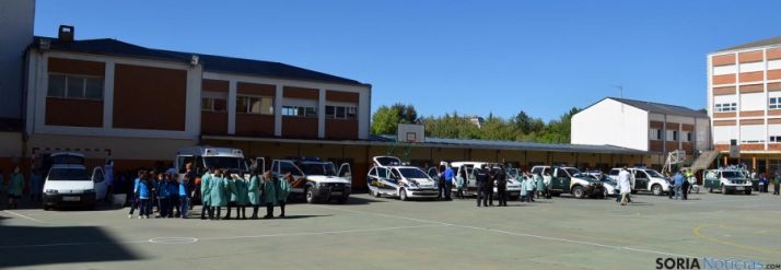 El patio de Escolapias este miércoles. / SN