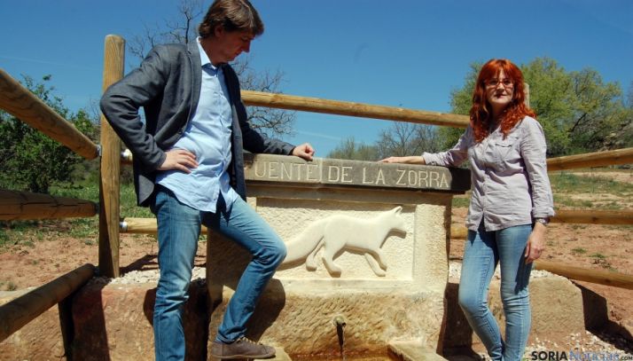 Mínguez y Calvo, en la Fuente de la Zorra. 