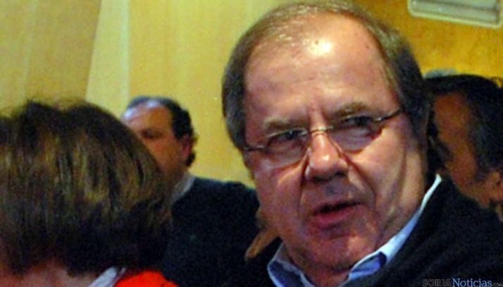 Herrera, en una de sus últimas visitas a Soria. / SN