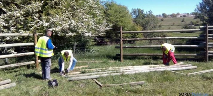 Trabajos de instalación del vallado