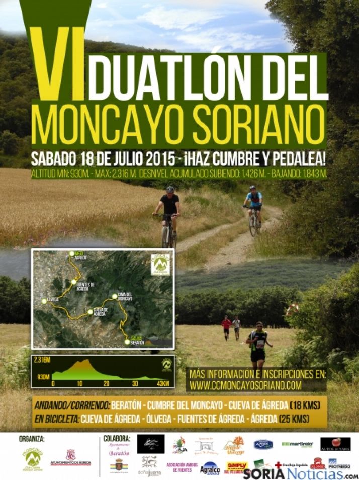 El cartel de la prueba.