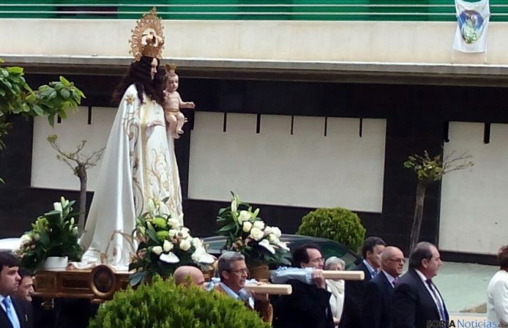 La imagen, por las calles de Ólvega. / SN