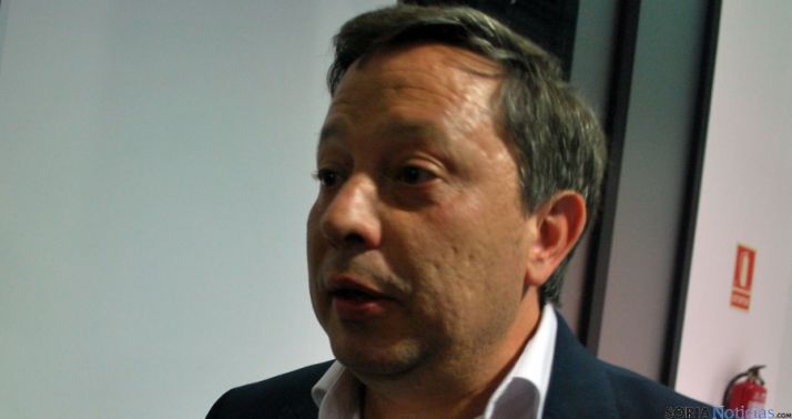 Adolfo Sainz, este domingo en la sede del PP. / SN