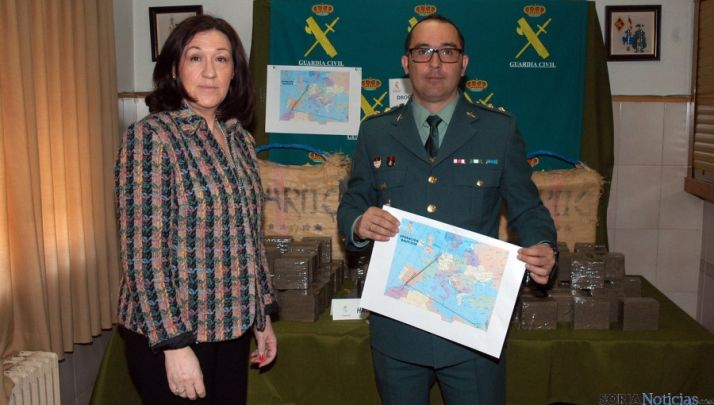 La subdelegada María José Heredia y jefe de la Comandancia Andrés Manuel Velarde