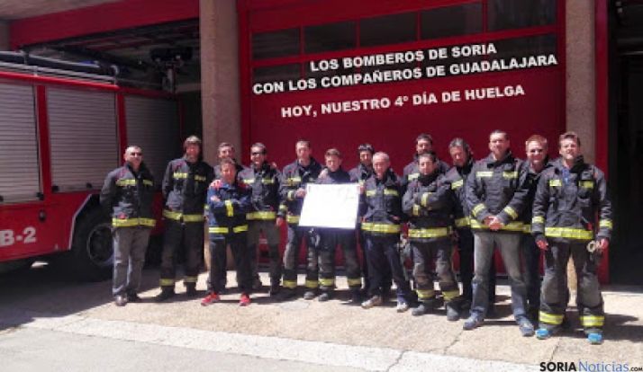 USO valora de exitosa la movilización de los bomberos de Soria