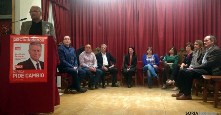 Núñez, (izda.) con la lista de C´s por Ágreda. / SN