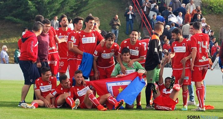 Los jóvenes del filial numantino, el pasado sábado. / SN