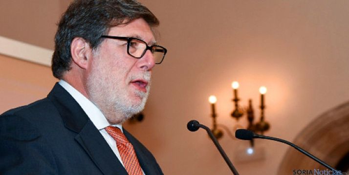 Santiago Aparicio, presidente de FOES en un acto público en Soria.  / SN