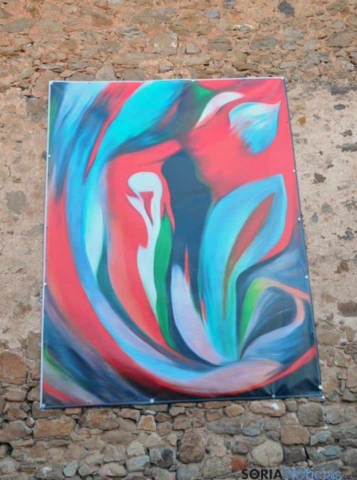 Una de las obras expuestas en el pueblo.