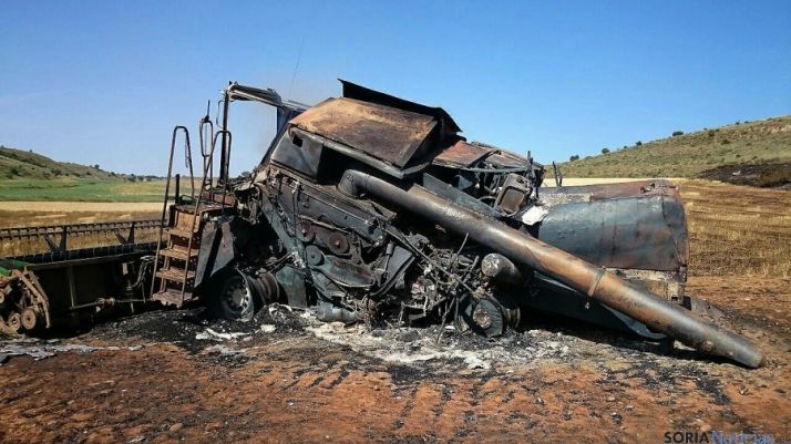 La máquina, totalmente calcinada. / SN