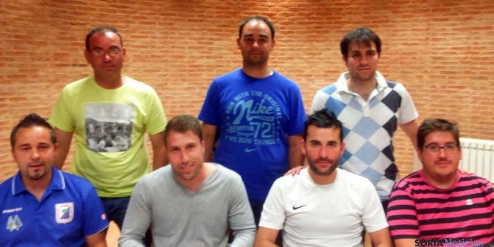 La junta gestora de la SD Almazán. 