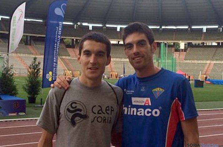 Mateo (izda.) y García en Bruselas. 