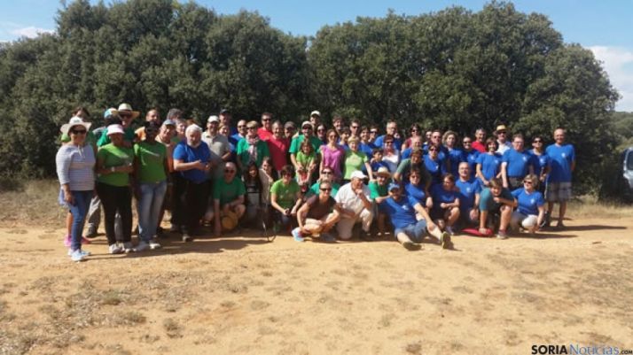 Participantes del encuentro de senderistas