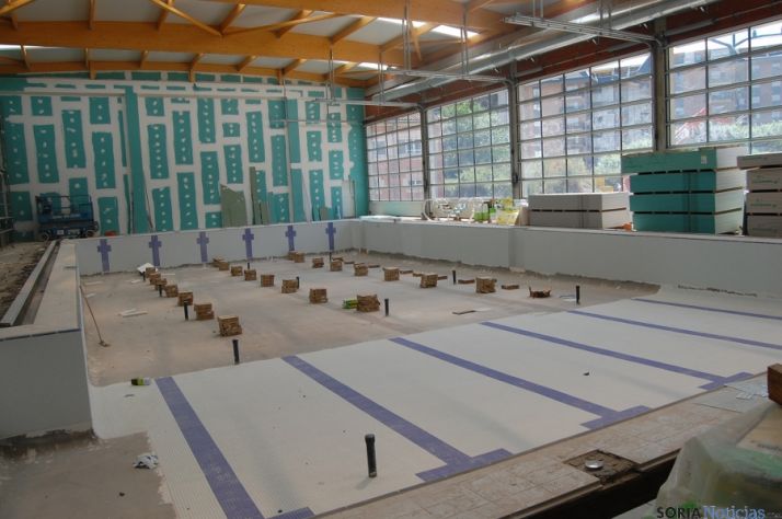 Estado actual de las obras del Polideportivo de la Juventud. Ayto