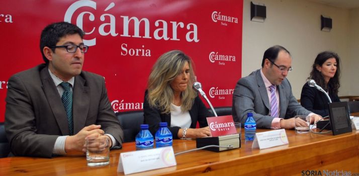 Lóepz (izda.), Lucio, Díez y Borén este miércoles en la Cámara. / SN