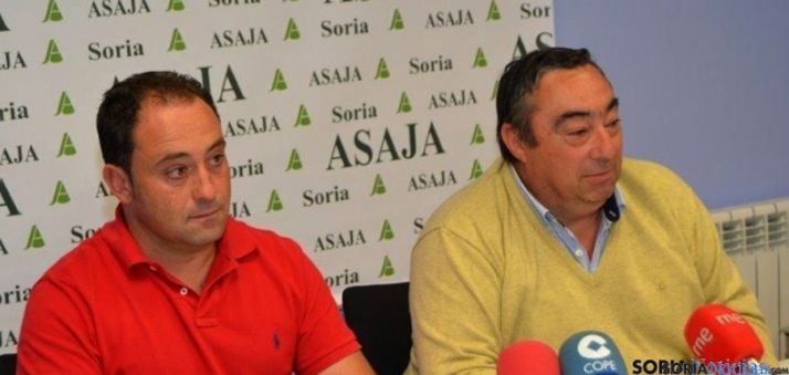Representantes de ASAJA Soria este lunes en rueda de prensa. / SN