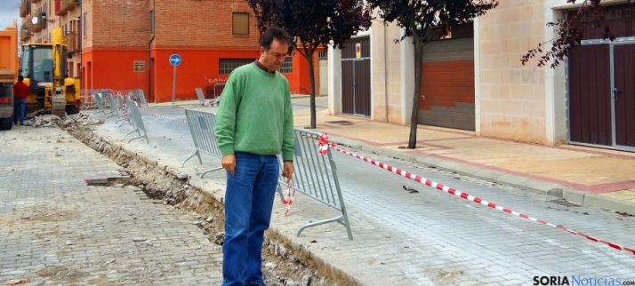 El alcalde burgense en las obras.