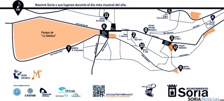 Itinerario de los conciertos./Ayto.