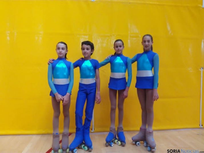 Representantes sorianos de patinaje