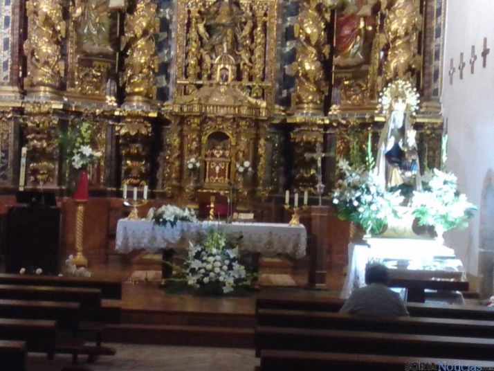 Iglesia con la imagen de la Virgen de la Vega en Serón