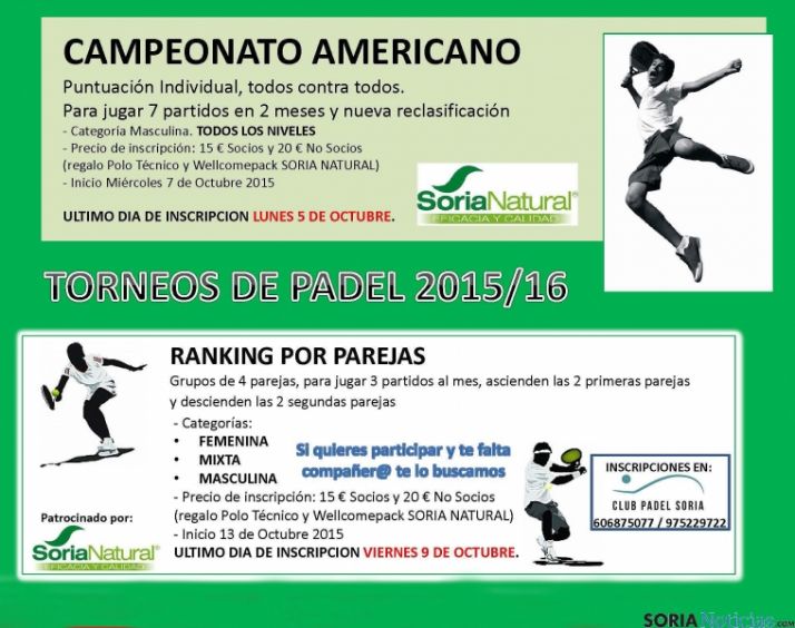 Nuevo ciclo para el pádel soriano.