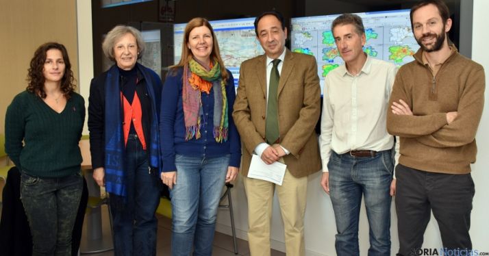 Visita de las representantes de Embrapa al Centro Provincial de Mando./Jta.