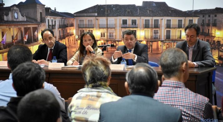 María de Diego, en la reunión este jueves en El Burgo./Jta.