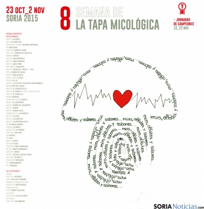El cartel de la VIII Tapa Micológica.