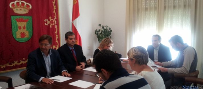 Reunión en Ólvega/Cámara de Comercio