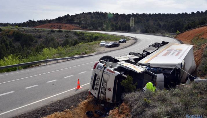 Accidente en el tramo de El Temeroso, en la N-122