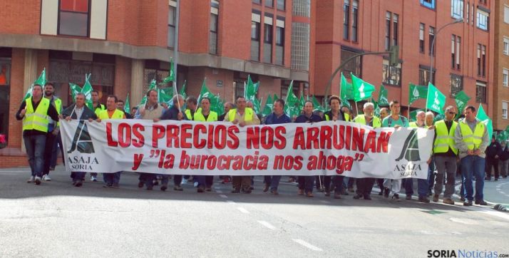 Manifestación de ASAJA en octubre./SN