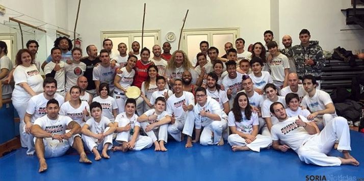 Practicantes sorianos de capoeira./ABS