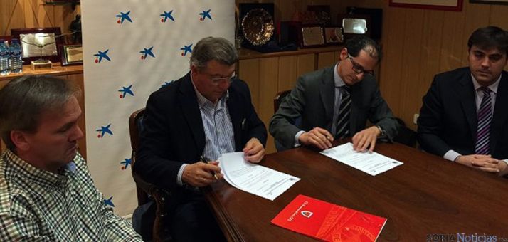 La firma del convenio este martes./CDN