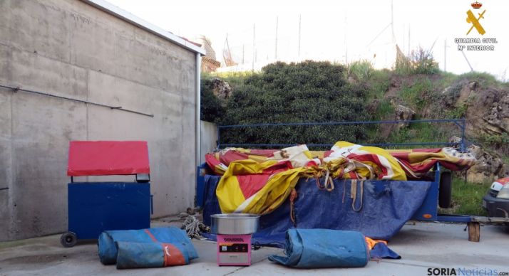 Los objetos incautados./Subdelg