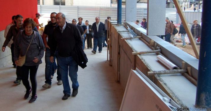 Los comerciantes en las obras./Ayto.