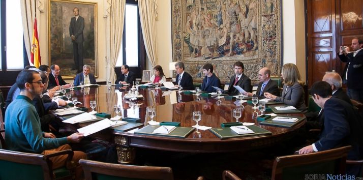 La recepción en una de las salas del Congreso de los Diputados. 