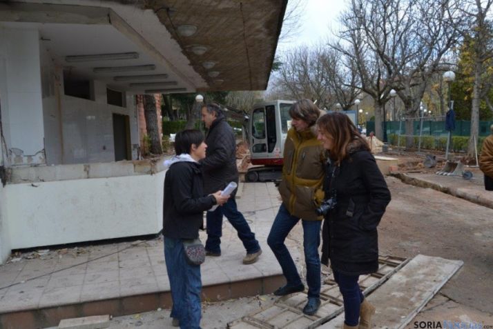 Obras en el antiguo quiosco de La Dehesa