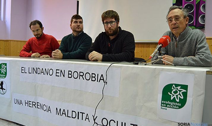 Parlamentarios aragoneses y de la UE y ASDEN en rueda de prensa este viernes. / SN 