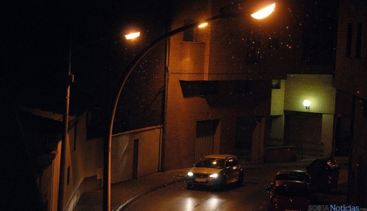 Copos de nieve esta noche de sábado./SN