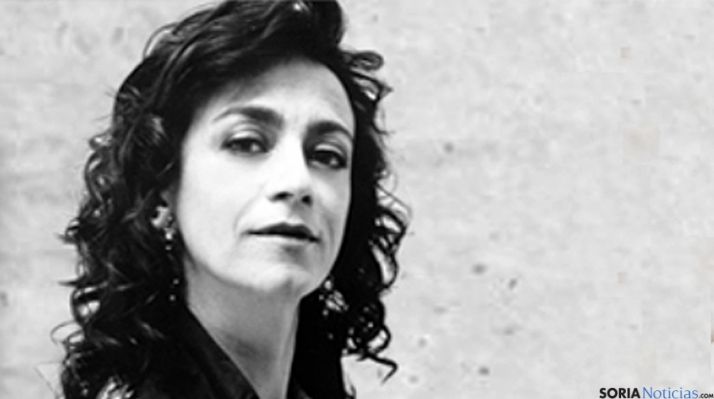 La cantante zaragozana, en Soria.