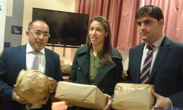Rey, Iñigo y Martín, en la presentación de la campaña.