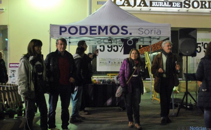 Imagen del cierre de campaña en el centro de Soria. / SN