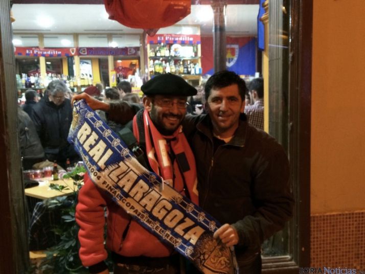 Buen ambiente esta tarde previo al Derbi del Moncayo. / SN