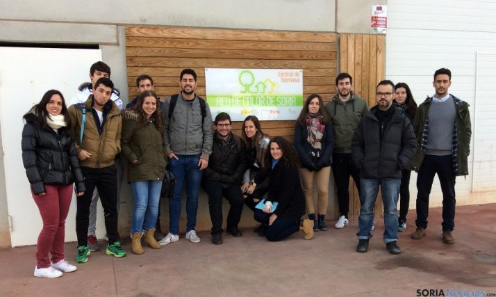 Los alumnos, en la visita. 