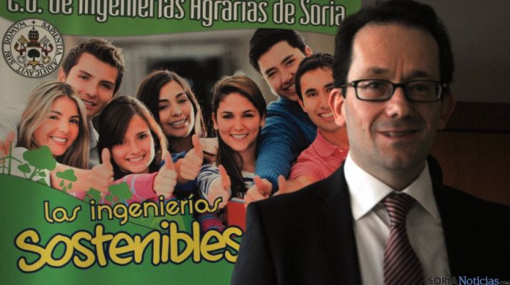 José Ángel Miguel, director de Agrarias, este viernes en el Campus. / SN